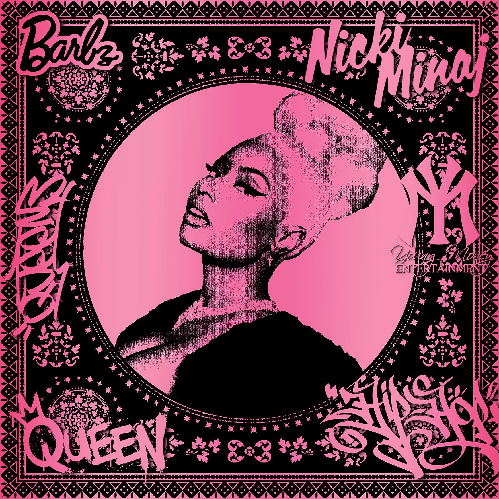 Nicki Minaj (Pink) (50 Years, Hip Hop, Rap, Iconic, Artist, Musician, Rapper) - Print by Agent X