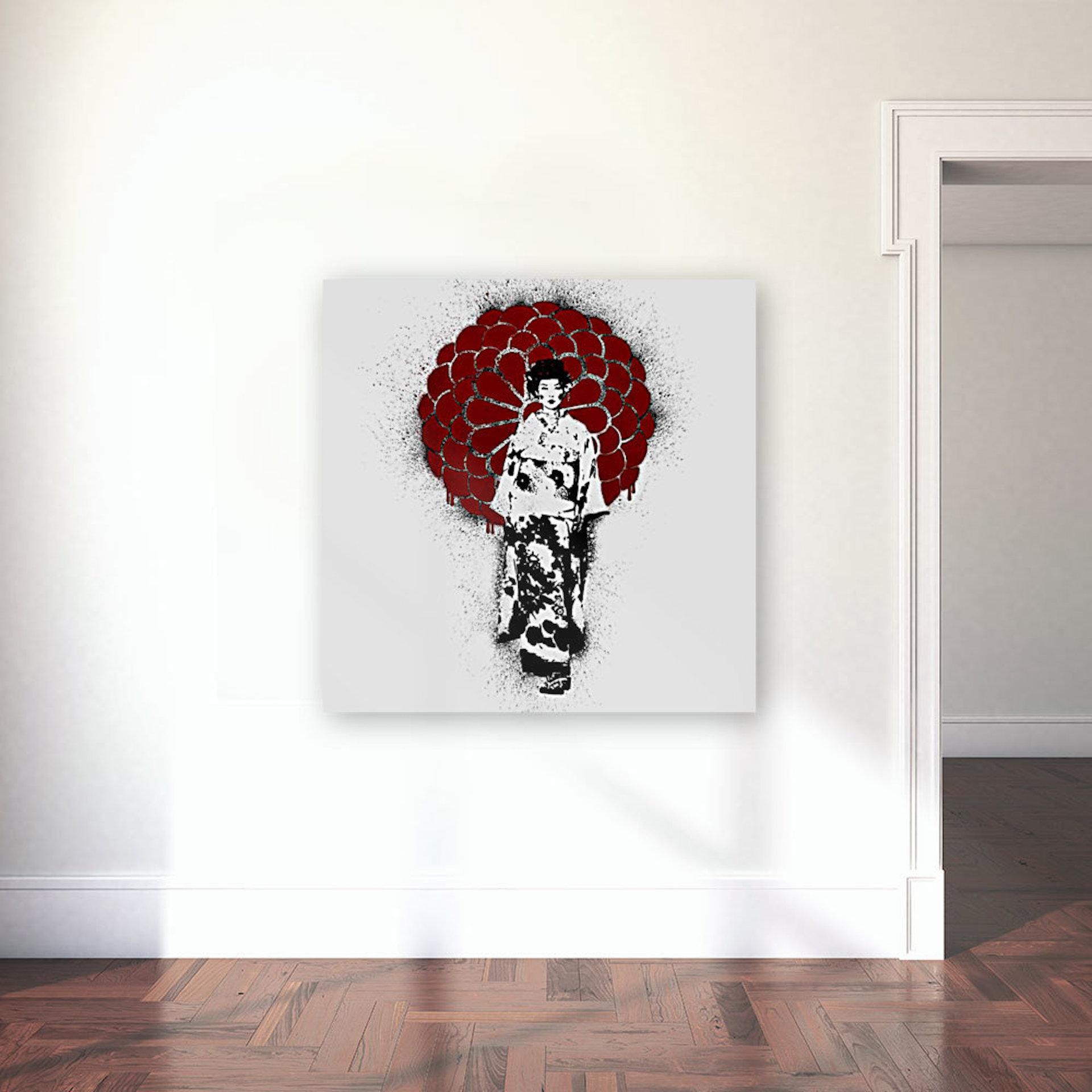 Nijū BY AGENT X, Street Art, Graffiti Art, Arte Banksy-Esque, Arte in edizione limitata - Print di Agent X