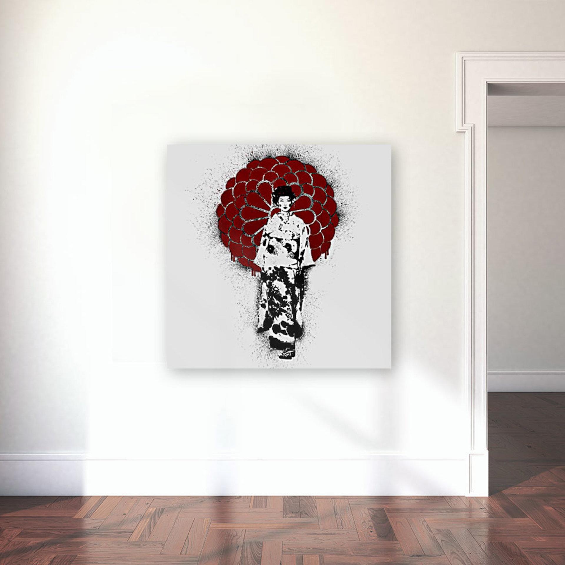 Nijū BY AGENT X, Street Art, Graffiti Art, Banksy-Esque Art, Limited Edition Art - Print by Agent X