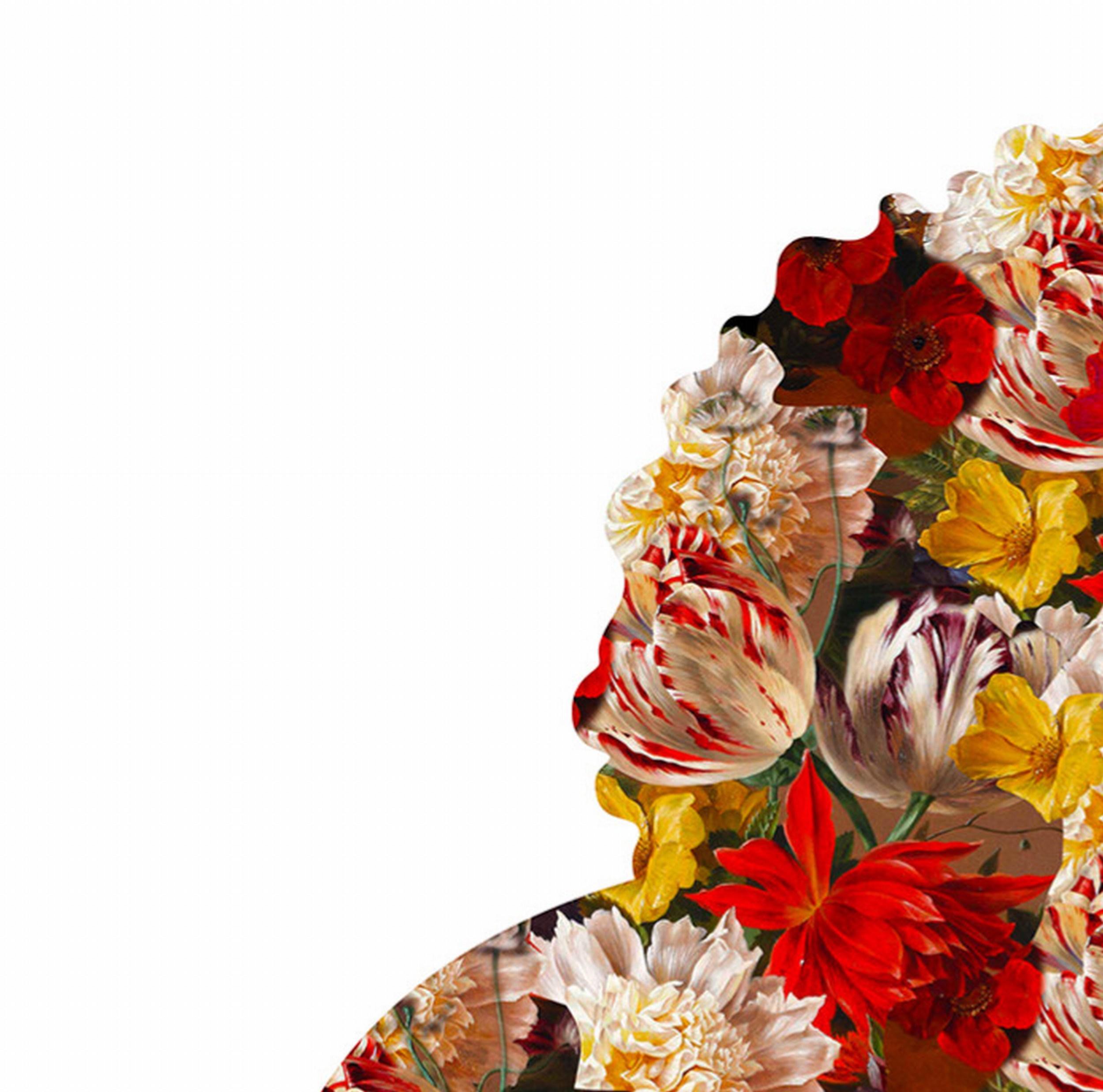 Nkosazana 55 (Silhouette, Ritratto, Fiori, Vibrante) in vendita 2