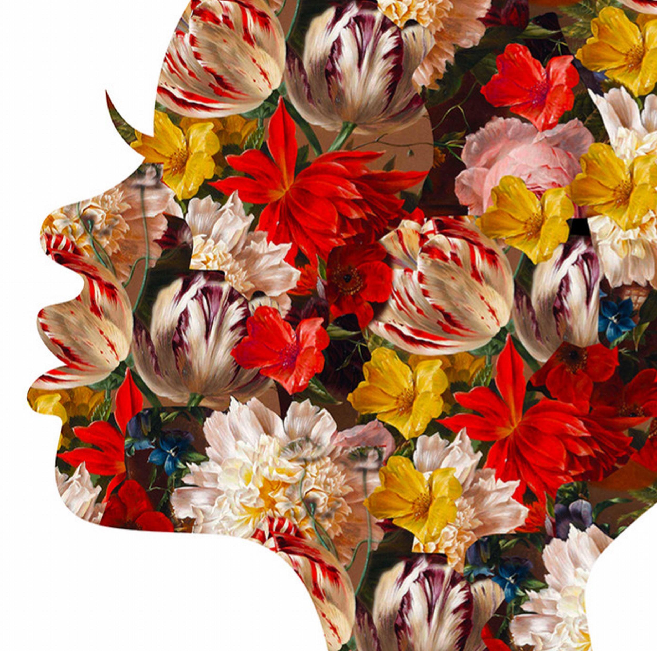 Nkosazana 55 (Silhouette, Ritratto, Fiori, Vibrante) in vendita 3