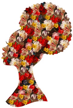 Nkosazana 55 (Silhouette, Porträt, Blumen, Lebendig)