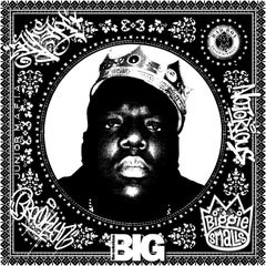 Notorious B.I.G (Black & White) (50 Years, Hip Hop, Rap, Iconic, Artist)