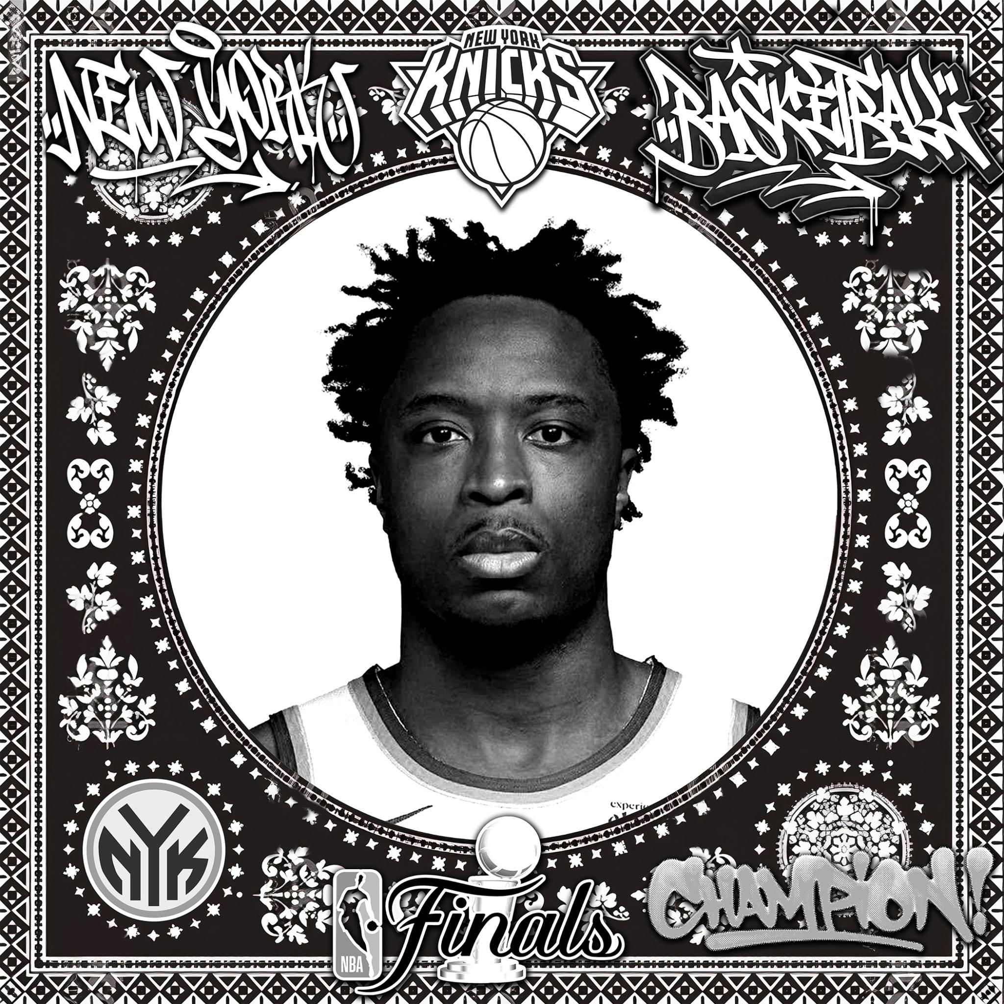 OG Anunoby Knicks Finals Champion Limited Edition Print, 24 x 24 inches