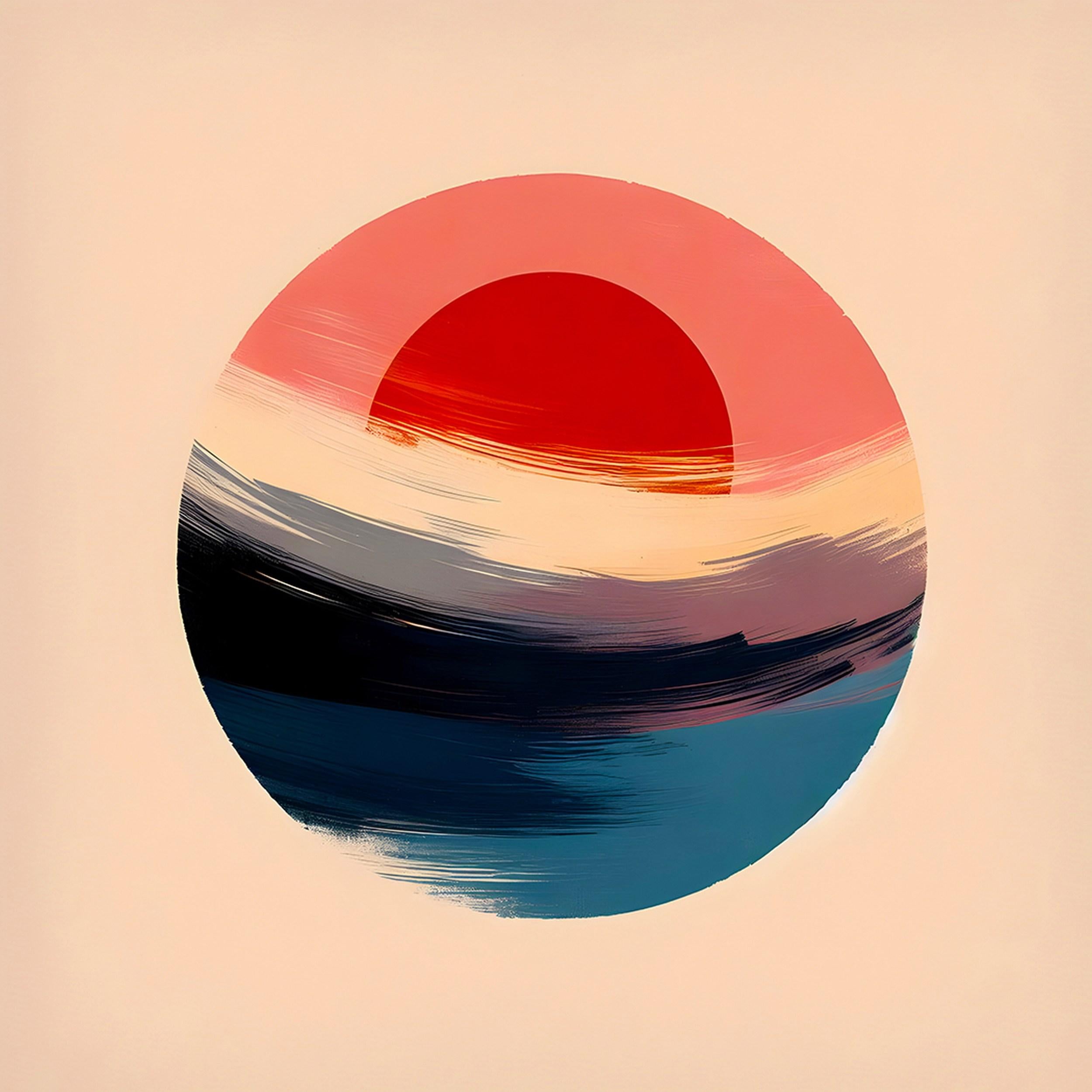 Rilater (Abstract, Round, Disc, Circle, Warm)  - Print by Agent X