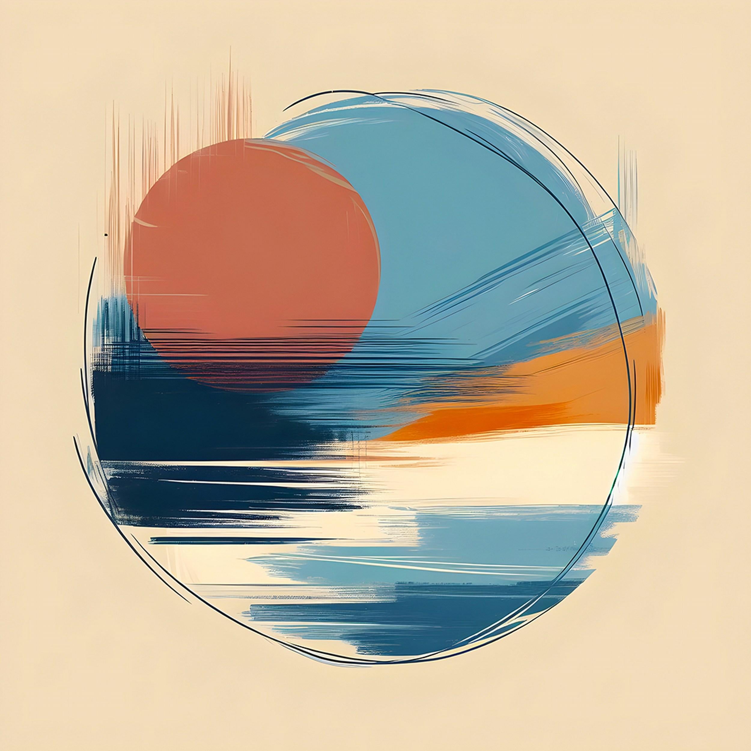 Agent X Abstract Print - Stritutis (Abstract, Round, Disc, Circle, Warm) 
