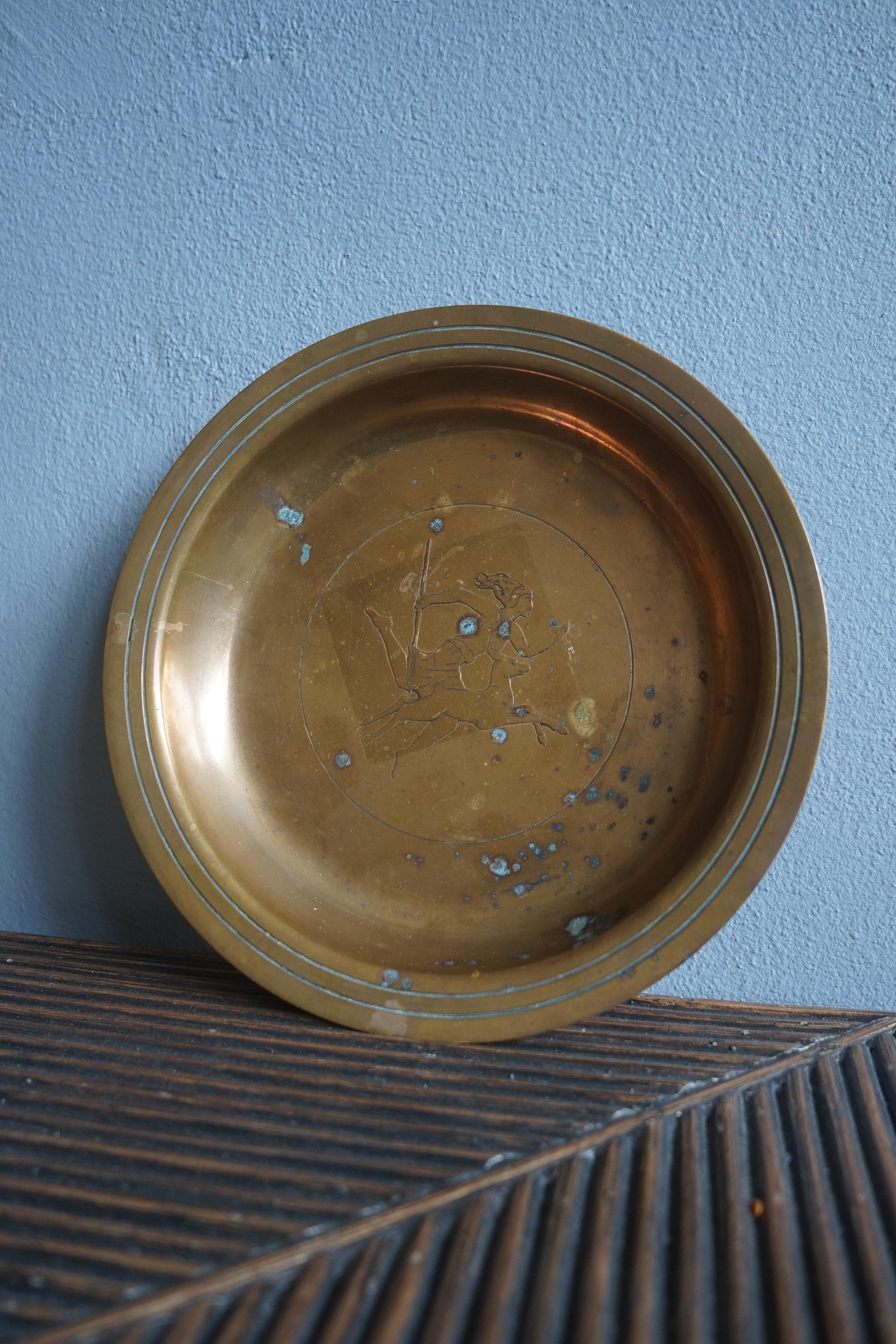 Agentor Art Deco Bronze tray Denmark 1930s In Good Condition For Sale In Valby, 84