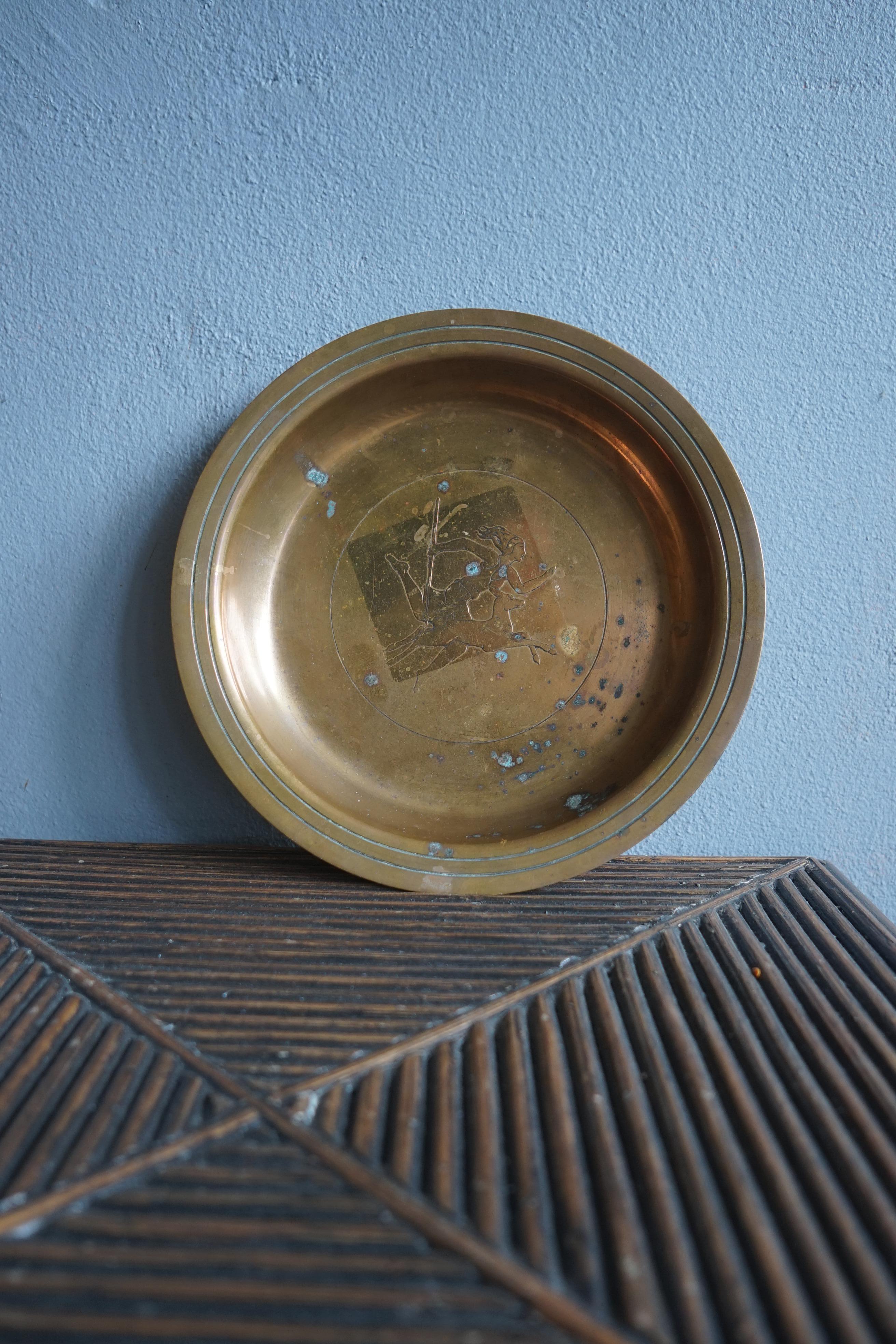 Agentor Art Deco Bronze tray Denmark 1930s For Sale 1