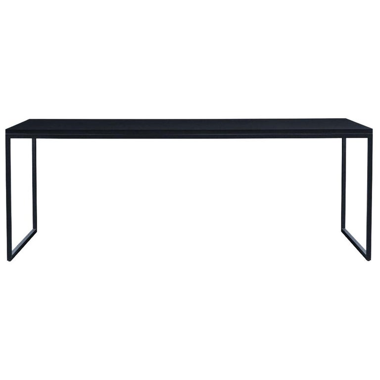 A. G. Fronzoni Rectangular Fronzoni 64 Table in Anthracite Top and Base  Cappellini For Sale at 1stDibs