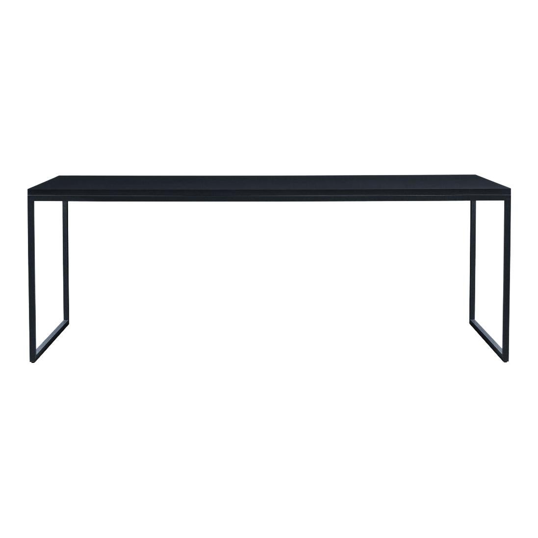 For Sale: Black (48_Anthracite) A.G.Fronzoni Rectangular Fronzoni 64 Table in Metal and Wooden Top, Cappellini