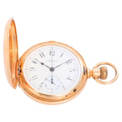 Agassiz Montre à gousset chronographe en or jaune 14 carats