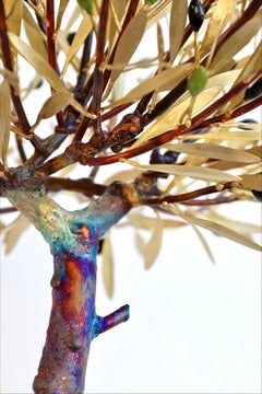 Tree of Life, Bronze Sculpture, Lifelike Olive Tree, 50x40 cm, New
