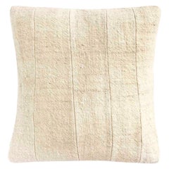 Agharass II White Cushion Cover, Handspun and Handwoven