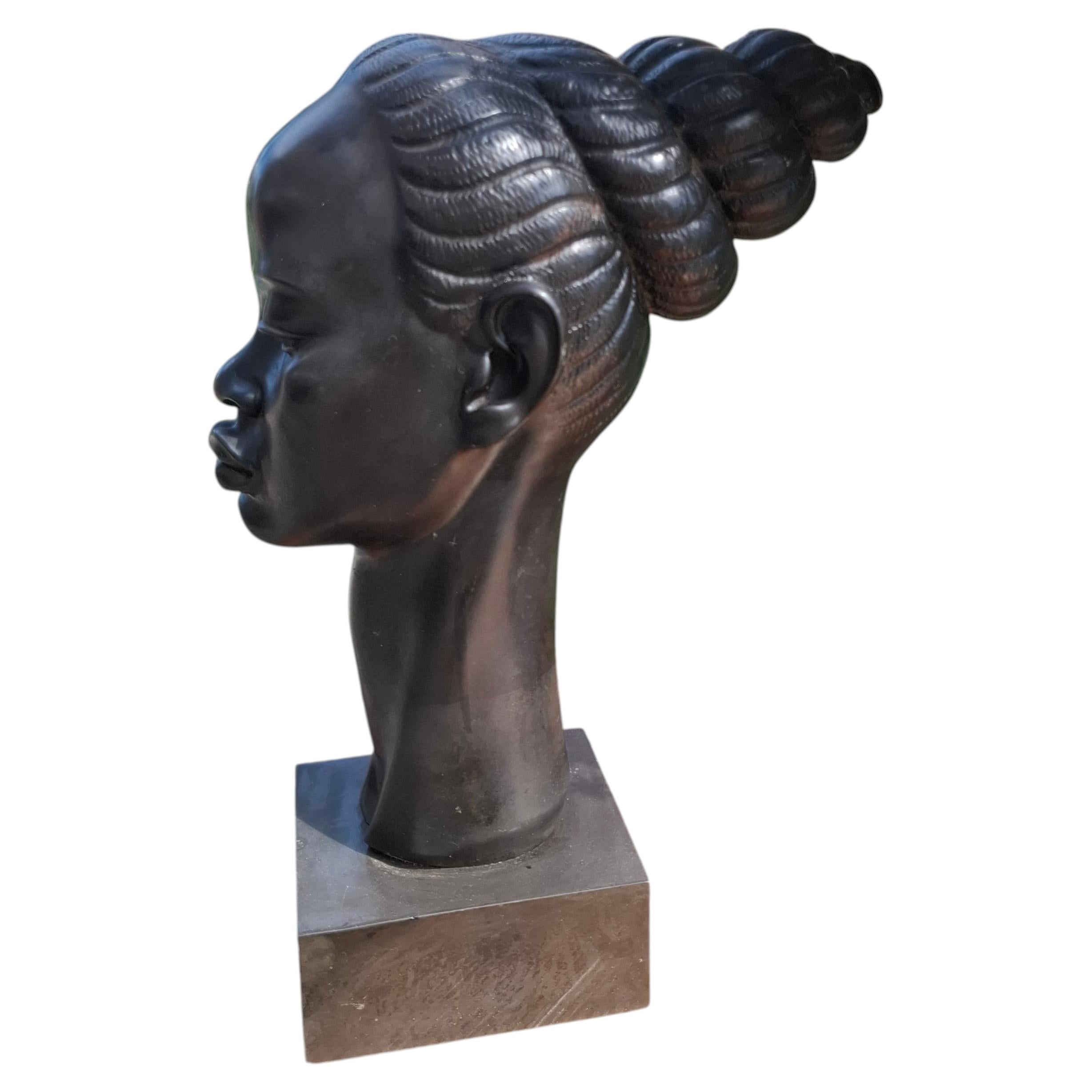 A.Giannelli - Scultura in ceramica e base di marmo - Made in Italy 1960