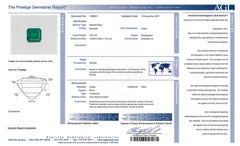 AGL 5.47 Carat MINOR OIL Emerald Diamond Ring