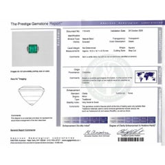 AGL Cert. 12 Carat Colombian Emerald Art Deco Antique Platinum Ring