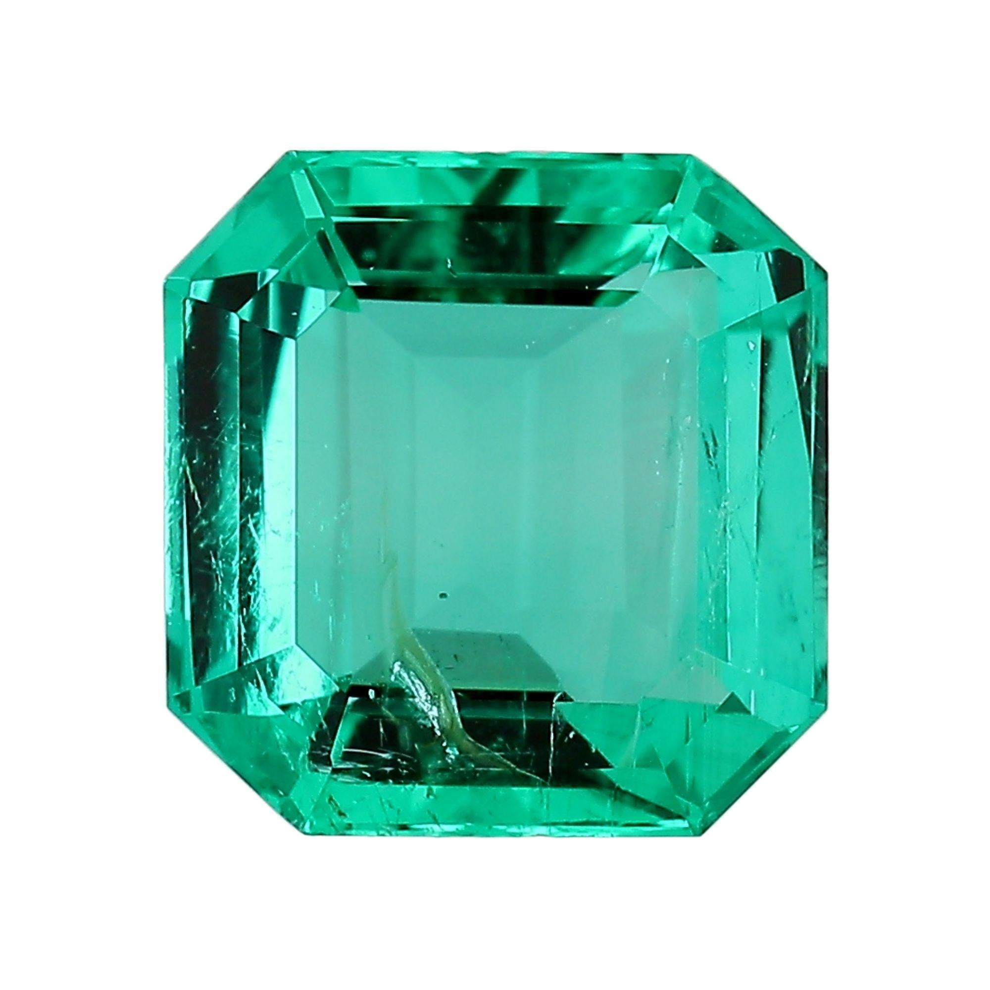 AGL Cert. 4,45 Karat Lebendiger grüner kolumbianischer Smaragd Ring in 18K Gold im Angebot 1