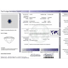 AGL Cert. 5 Carat Ceylon Blue Sapphire Art Deco Era Platinum Diamond Ring