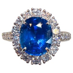 AGL Certificate 4.47 Ct Natural Burma no heat sapphire unheated eye clean clarty