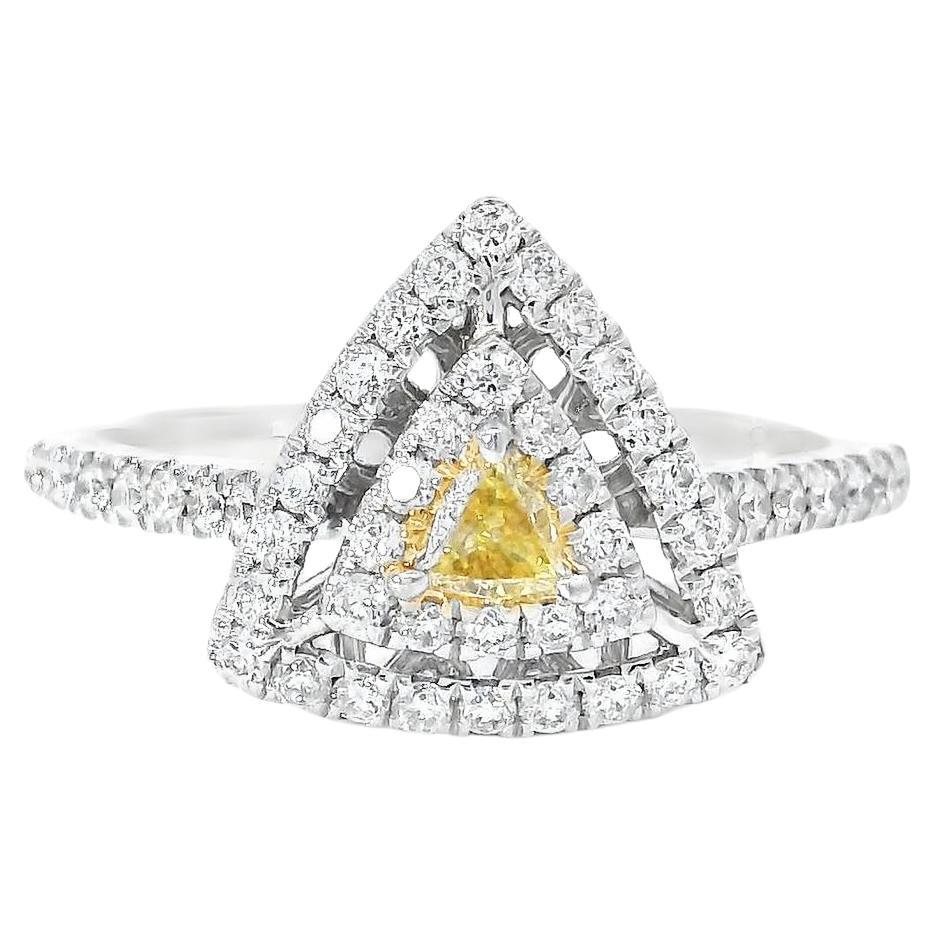 AGL Certified 0.068 Carat Fancy Yellow VS Clarity Diamond Ring