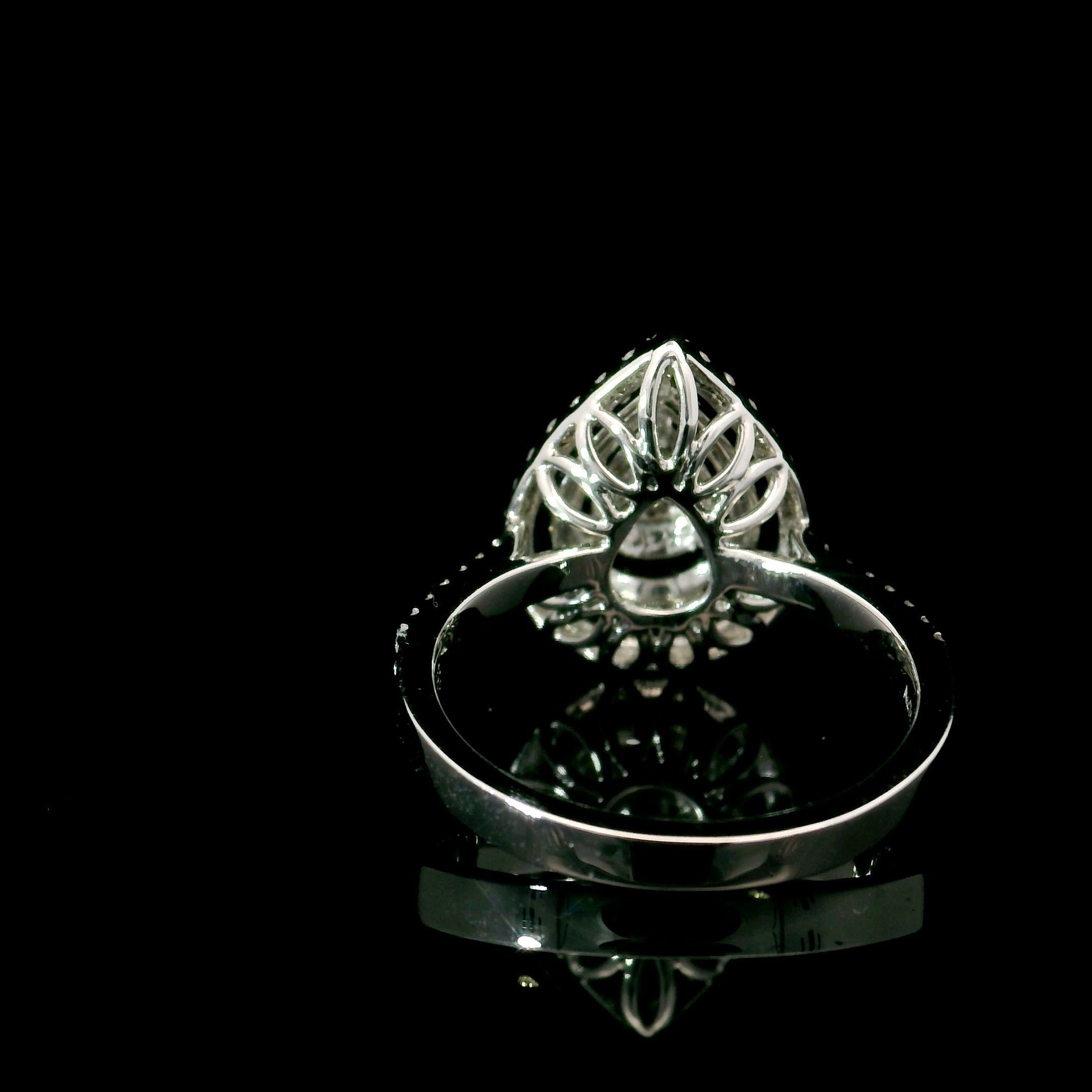 Pear Cut AGL Certified 0.08 Carat Fancy Yellow VS Clarity Diamond Ring For Sale