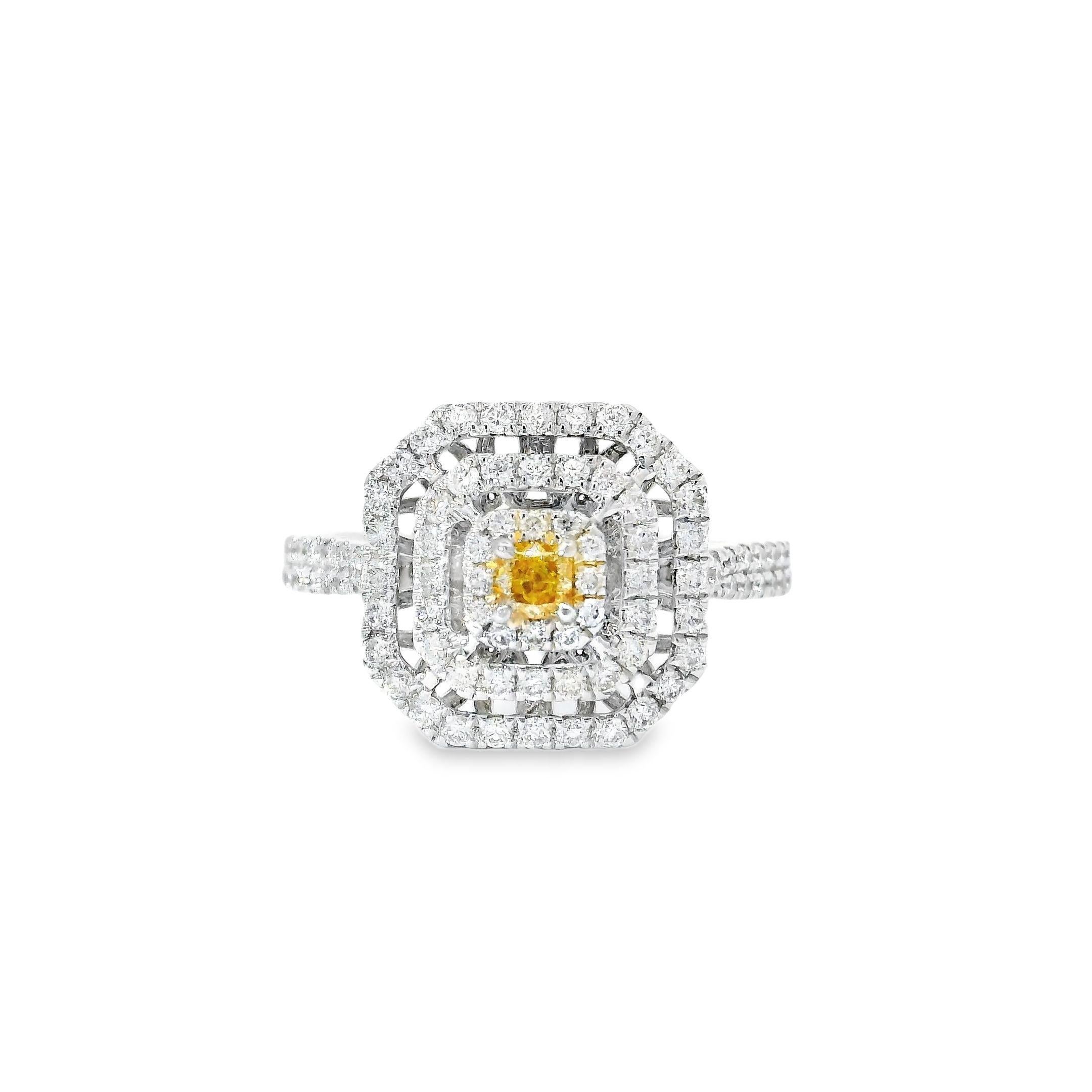 AGL Certified 0.091 Carat Fancy Brownish Yellow VS Clarity Diamond Ring For Sale 2