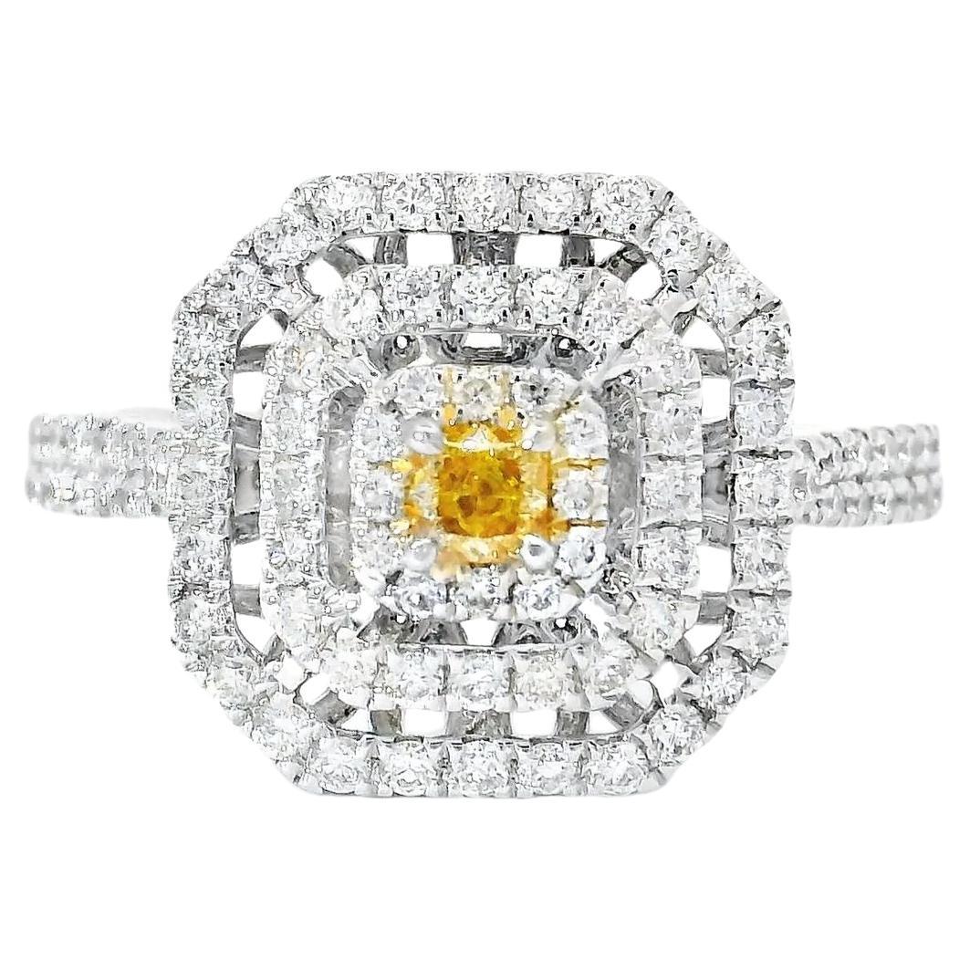 AGL Certified 0.091 Carat Fancy Brownish Yellow VS Clarity Diamond Ring