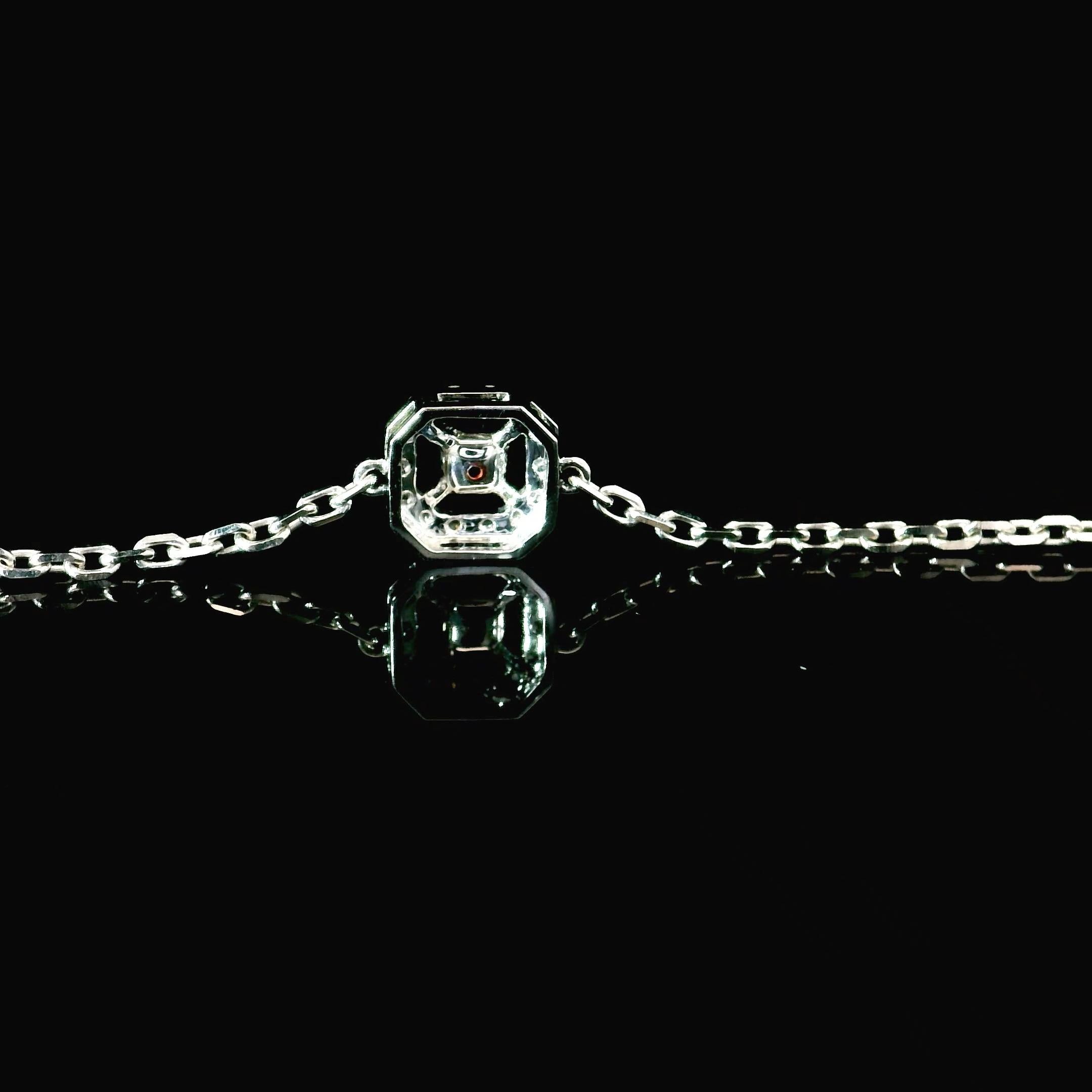Bracelet en diamant certifié AGL 0.092 carat Fancy Pink SI Clarity Unisexe en vente