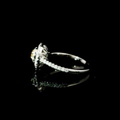 AGL Certified 0.098 Carat Fancy Yellow VS Clarity Diamond Ring