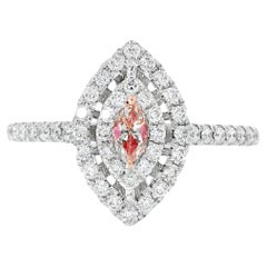 AGL Certified 0.101 Carat Fancy Pink VS Clarity Diamond Ring