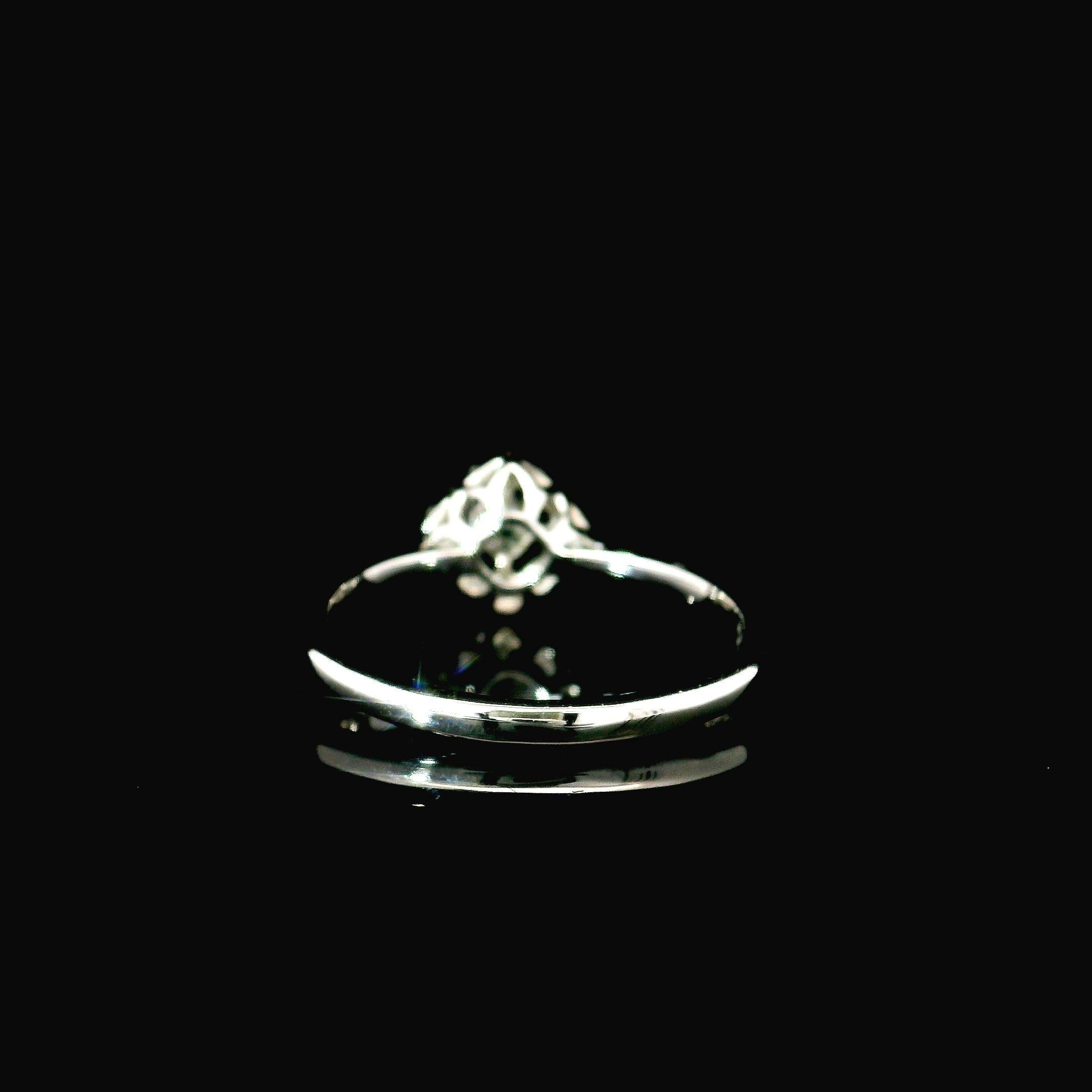 Women's or Men's AGL Certified 0.102 Carat Fancy Intense Green SI Clarity Diamond Ring For Sale