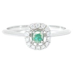 AGL Certified 0.113 Carat Fancy Intense Green VS Clarity Diamond Ring