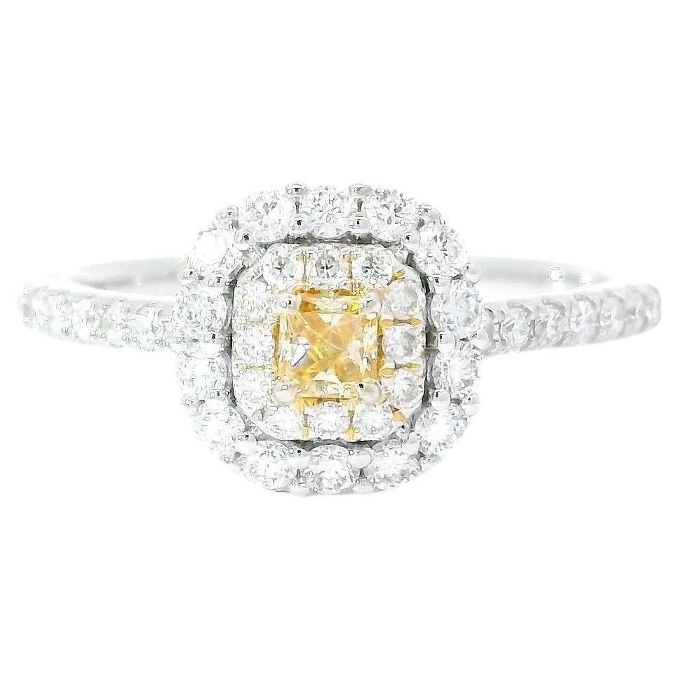 AGL Certified 0.116 Carat Fancy Yellow VS Clarity Diamond Ring