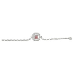 Bracciale con diamanti certificati AGL da 0,123 carati Pink Diamond VS Clarity