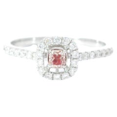 AGL Certified 0.127 Carat Fancy Intense Pink VS Clarity Diamond Ring