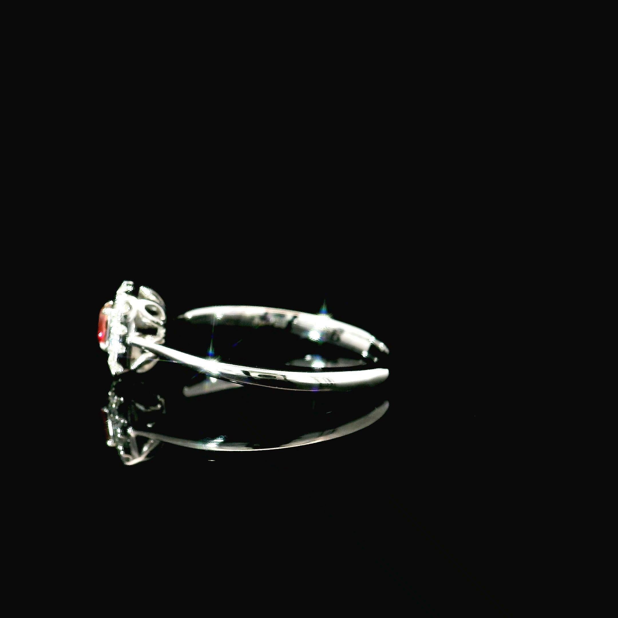 AGL Certified 0.128 Carat Fancy Intense Pink VS Clarity Diamond Ring For Sale 1