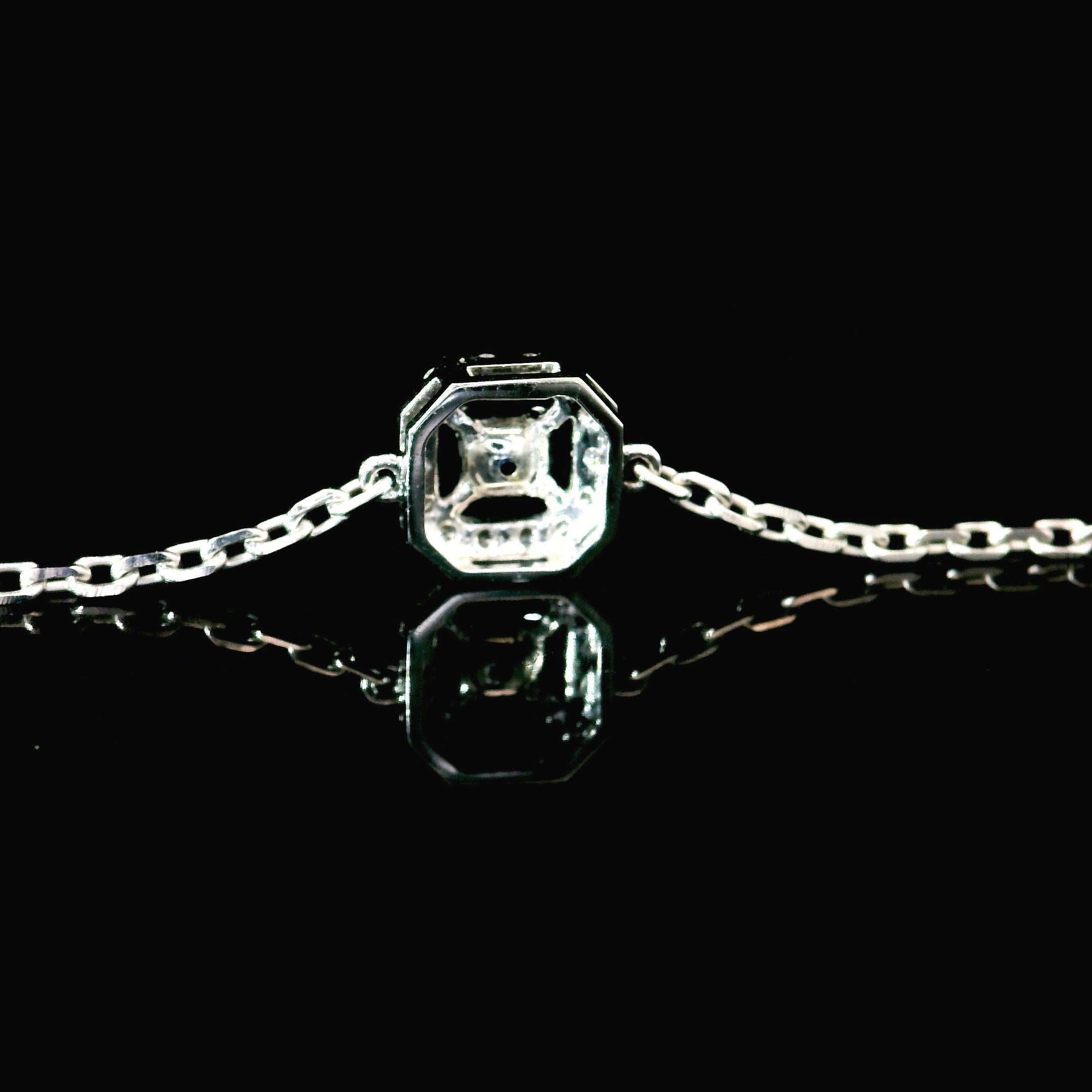 Bracelet en diamant certifié AGL 0,137 carat Fancy Blue SI Clarity Pour hommes en vente