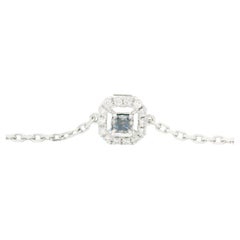 Bracelet en diamant certifié AGL 0,137 carat Fancy Blue SI Clarity