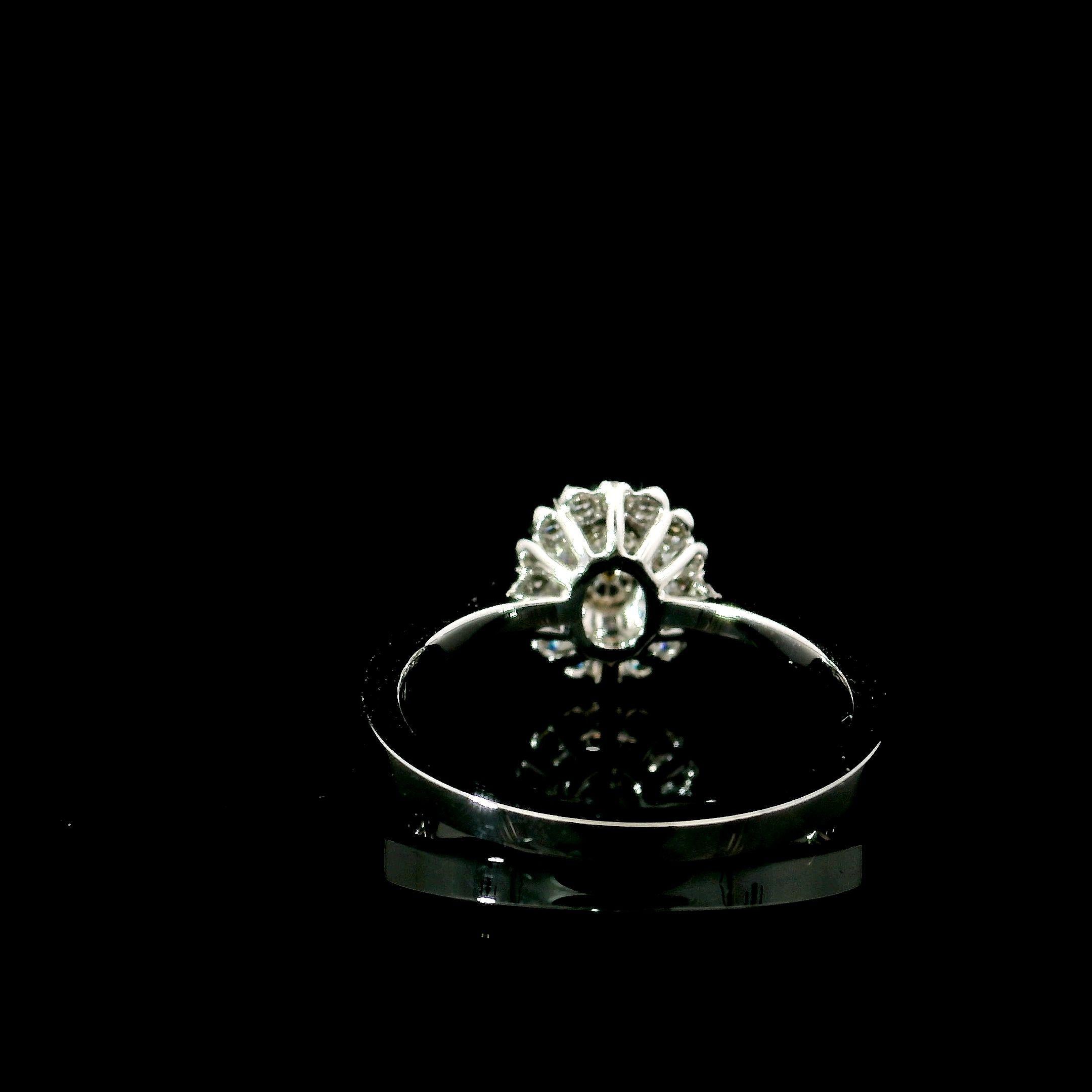 AGL Certified 0.137 Carat Fancy Yellow SI Clarity Diamond Ring In New Condition For Sale In บางรัก, TH