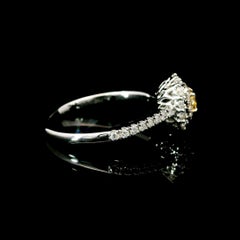 AGL Certified 0.149 Carat Fancy Yellow VS Clarity Diamond Ring