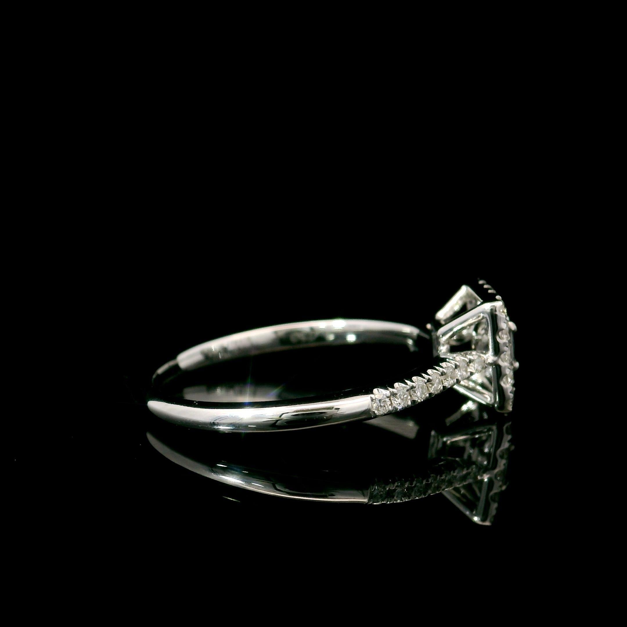 AGL-zertifizierter 0.15 Karat Fancy Blauer VS Reinheit Diamantring mit Diamanten im Angebot 2