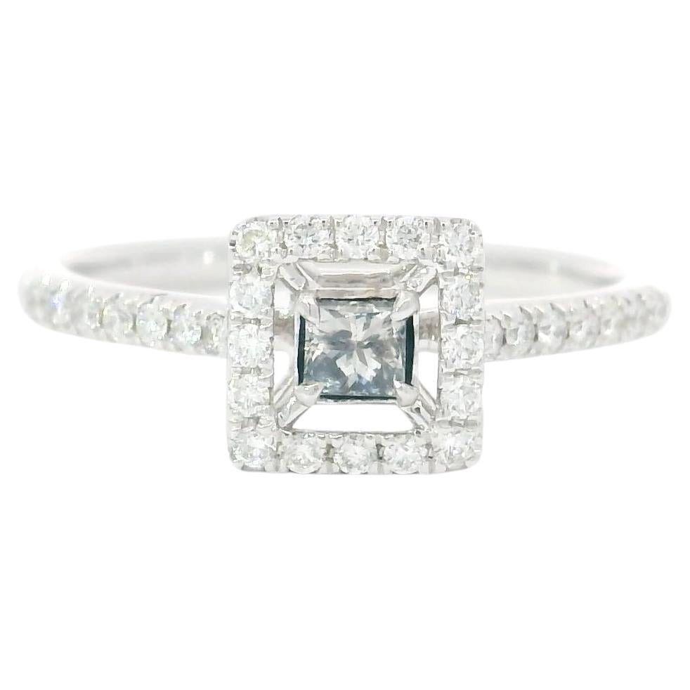 AGL Certified 0.15 Carat Fancy Blue VS Clarity Diamond Ring