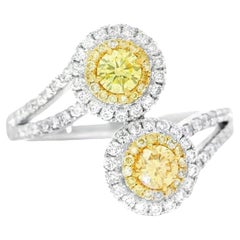 AGL zertifizierter 0,15 Karat Fancy Orange / Gelb VS Clarity Diamantring