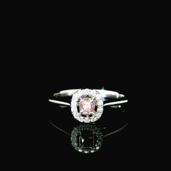 AGL Certified 0.156 Carat Intense Pink VS Clarity Diamond Ring
