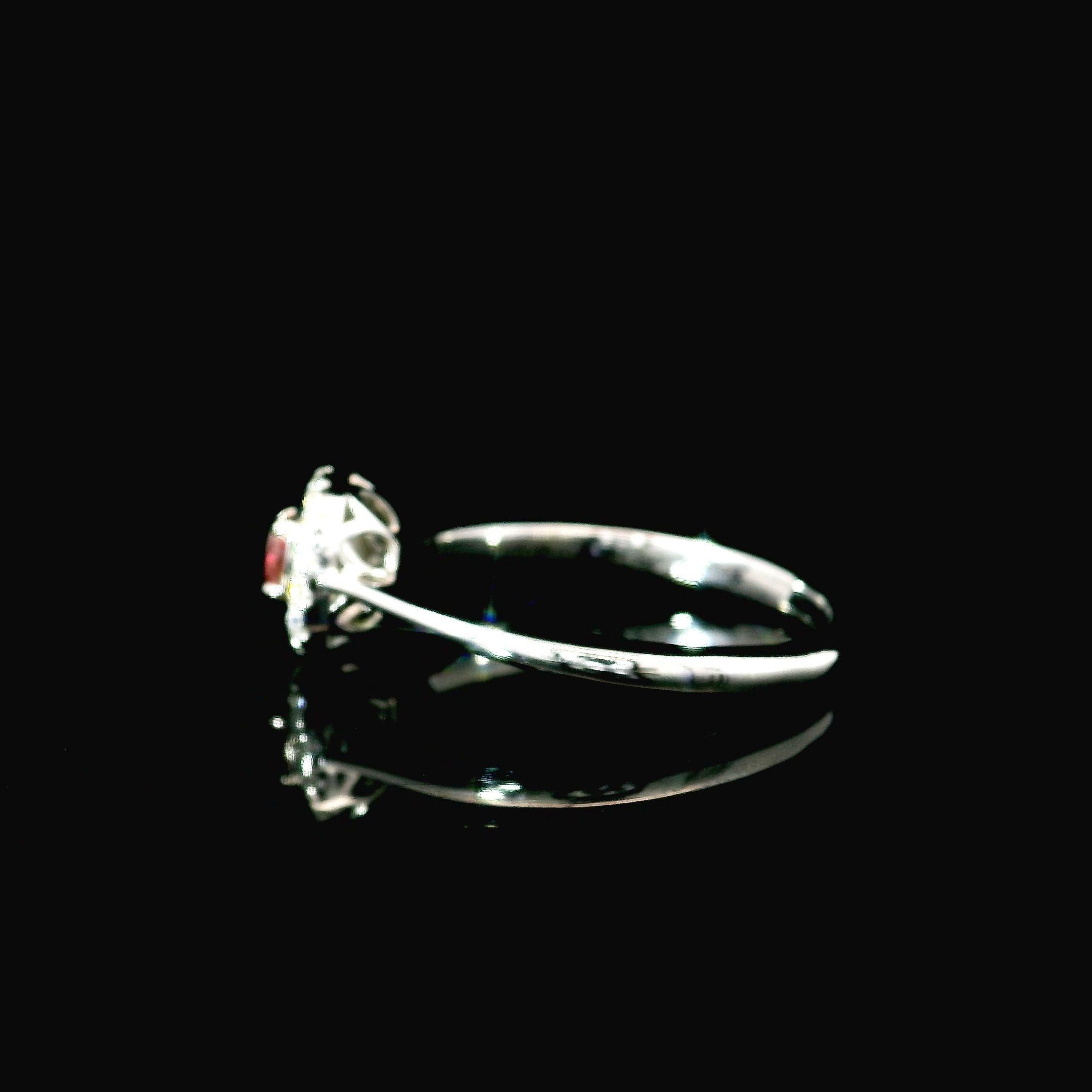 AGL Certified 0.156 Carat Intense Pink VS Clarity Diamond Ring For Sale 1