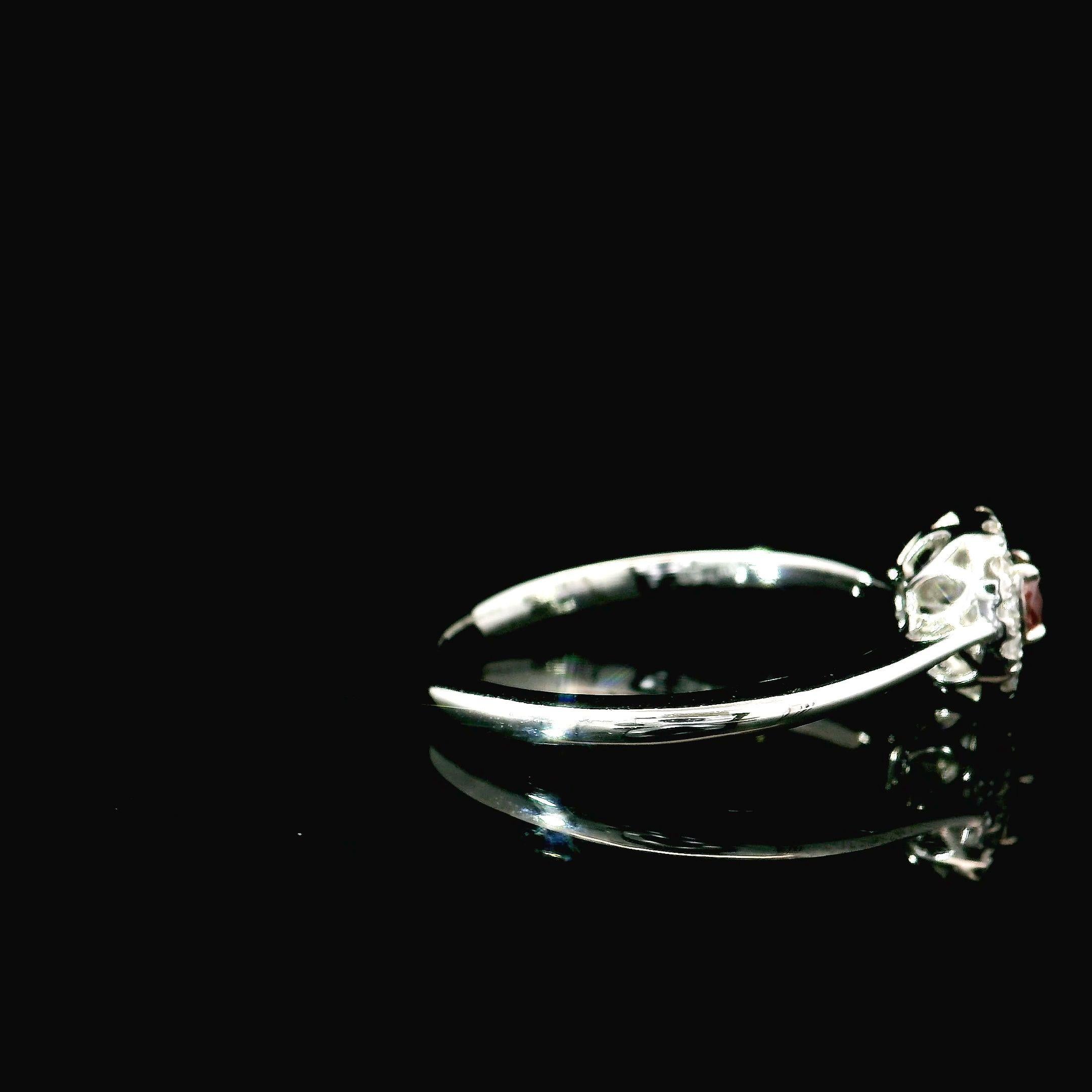 AGL Certified 0.156 Carat Intense Pink VS Clarity Diamond Ring For Sale 2
