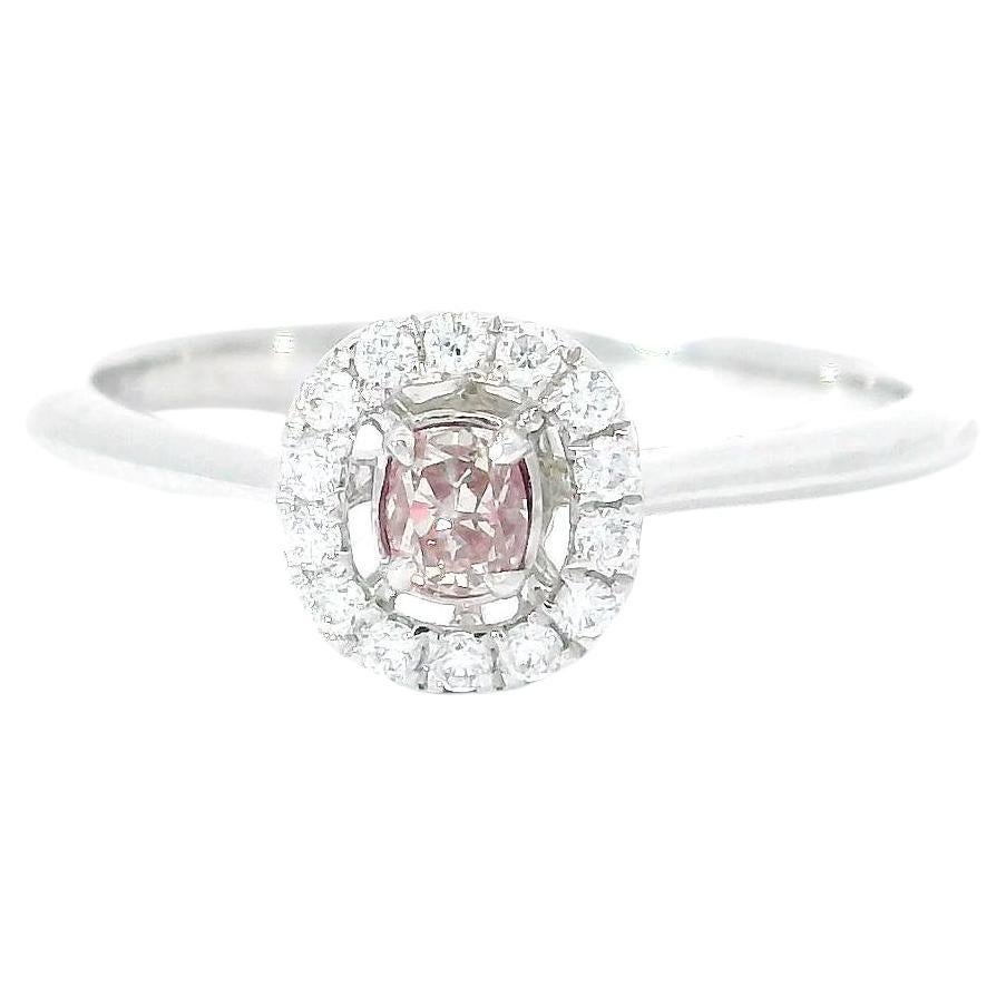 AGL Certified 0.156 Carat Intense Pink VS Clarity Diamond Ring