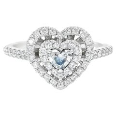 AGL Certified 0.173 Carat Fancy Blue VS Clarity Diamond Ring