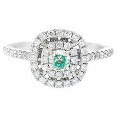 AGL Certified 0.182 Carat Fancy intense green VS Clarity Diamond Ring