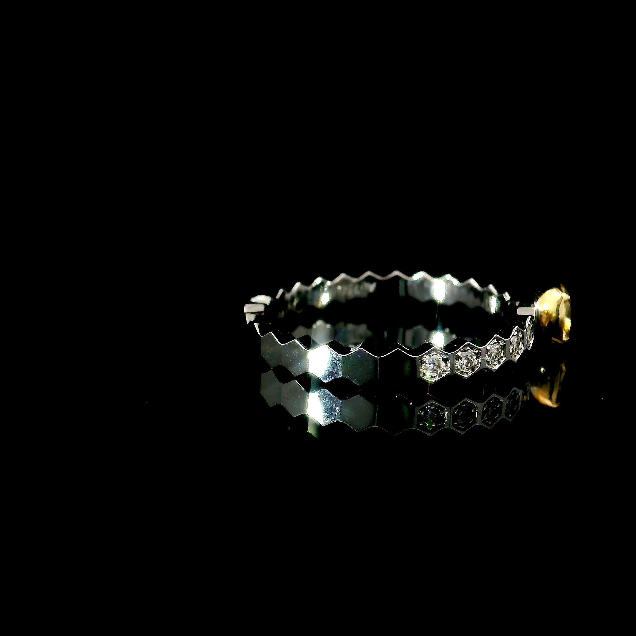 AGL Certified 0.185 Carat Fancy Yellow VS Clarity Diamond Ring 2